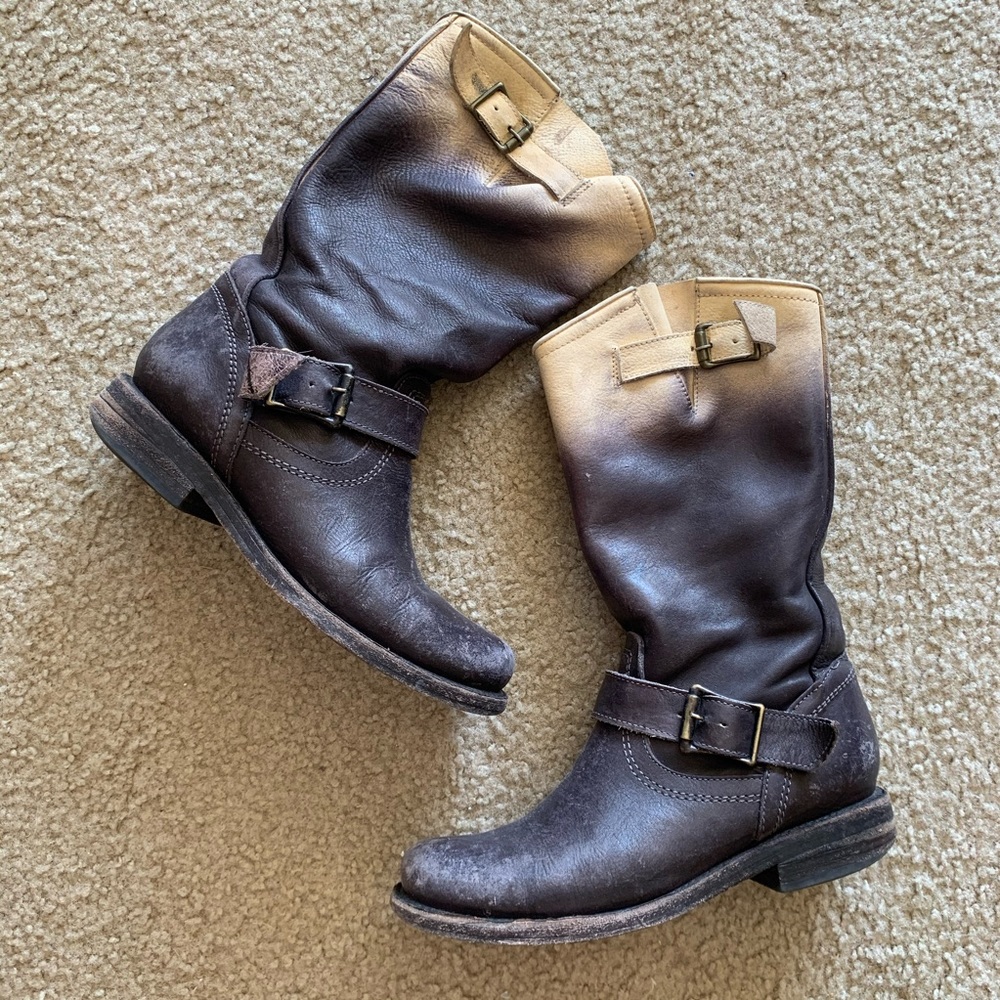 Freebird by Steven Black and White Crosby Boots 8